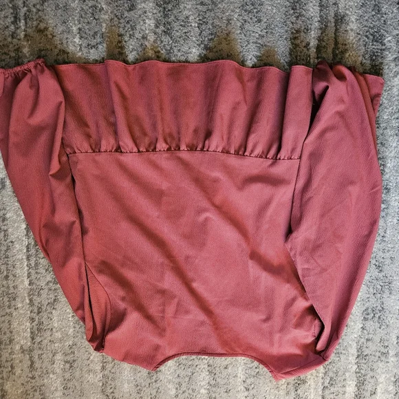 Nine West Long Sleeve Dusty Rose Peplum Blouse, Size XXL - Picture 4 of 4